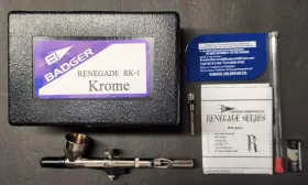 Badger 047459501344 Air-brush Rk-1 Renegade Krome Gravity Feed 2 In 1 Airbrush Kit
