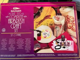 350-6 Badger Complete Airbrush Craft Set Used