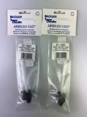 Badger 51-020 2 Airbrush Easy Fast Blast Cap 20mm Jar Adaptor For 350 With 4oz