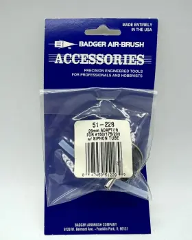 51-228 Badger Airbrush Accessory 28mm Adaptor For 150/175/200 Siphon Tube