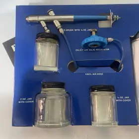 Badger Air-brush Co. 047459200032 Airbrush Set Model 200-3 Single Action Internal Mix Usa In Box. With Can #3