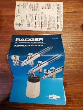 100-lgil Badger Air-brush Co. Airbrush Excellent Condition With Original Manual And Box #3