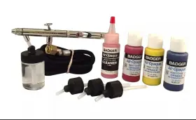 155-17 Badger Air-brush Co. Airbrush Anthem Dual Action Complete Set Brand New Sealed #2