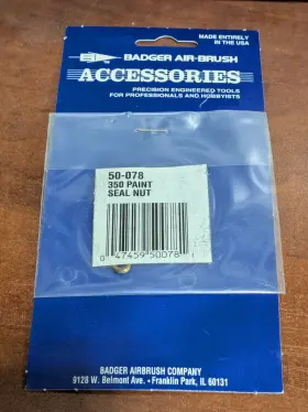 50-078 Badger Air-brush Co. - No. 350 Paint Seal Nut Nos Airbrush Part