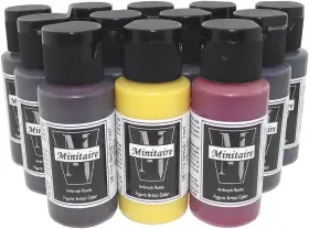 D6-12gt Badger Air-brush Co. Minitaire 12-color Ghost 1 Fl Oz Pack Of 12 Transparent