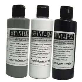 Snr-410 Badger Air-brush Co Stynylrez 3 Piece Assortment White Gray Black 12 Ounce