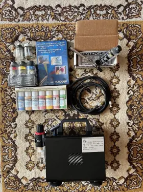 Tc-909 Badger Air-brush Co. Airbrush Compressor Starter Kit