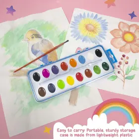 Bazic Products 764608034057 Watercolor With Brush Semi Moist 16 1 Count Pack Of Colors #3