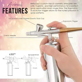 Belloccio 840234514290 Cordless Handheld Airbrushing Makeup System Only - 15 To 30 Psi Rechargeable #3