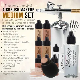 Belloccio 840234514504 Complete Cordless Handheld Airbrush Cosmetic Makeup System With 4 M #2