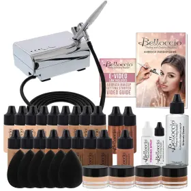 Belloccio 844925006200 Complete Professional Airbrush Cosmetic Makeup System With A Master Set Of Al