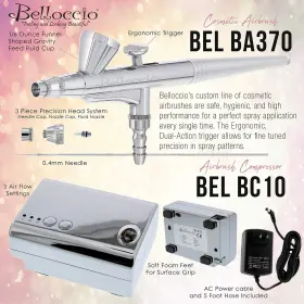 Belloccio 844925038812 Professional Beauty Airbrush Cosmetic Makeup System With 4 Fair Sha #3
