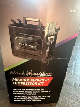 59508 Black Widow By Spectrum Premium Airbrush Compressor Kit #59508