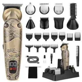 Bomxin 037166577473 Beard Trimmer For Men 8 In 1 Waterproof T-blade Hair Clippers Cordless