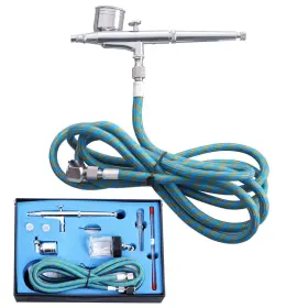 Bpjowvil 725423918991 Airbrush Kit With 3 Nozzle Sets 0.2 0.3 And 0.5mm Needles Fluid Tips Air