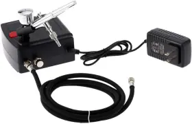 Tc100 Branded 313102839875 Kit De Sistema Aerografo Dorado Multiproposito Con Mini Aire Portatil