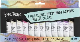 32056 Brea Reese Momenta Acrylic Paint Set 0.4 Fl Oz Pack Of 12 Pastel