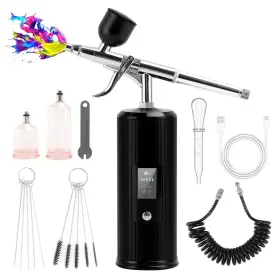 Ja001uky Brisunshine Cordless Rechargeable Airbrush Kit Handheld Air Brush Sprayer Gun With Compre