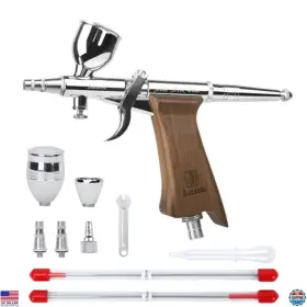 B0d2d7433z Bucasso Airbrush Kit With 0.3mm/0.5mm/0.8mm Needles And 3cc/7cc/11cc Fluid Cups