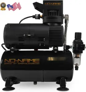 By Spraygunner 445030774713 No-name Quiet Compressor For Airbrush With Air Tank Model Tooty Piston Type