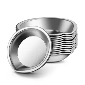 Y24o2o0ebeaq15a09n8wgjh Cabilock 12pcs Simple Color Palette Bulk Painting Tray Metal 5.00x4.50x1.00cm Silver
