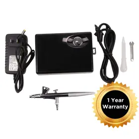 Camdesign 711766762322 Dual-action Airbrush Kit With Portable Quiet Compressor Hose Gun For Multipurpose