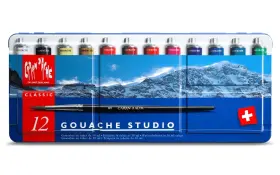 2001.312 Caran Dache Dftache Paint Tubes Gouache Studio 12 Colors Pack Of 1