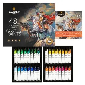Casap48 Castle Art Supplies 48 X 22ml 0.74 Fl Oz Pack Of New Improved Formula