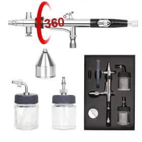 Casubaris 653998056599 Airbrush Pen With Rotatable Air Brush Head Gravity And Both Side Siphon Feedi #2