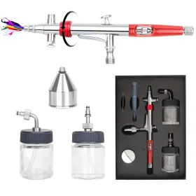 Casubaris 653998337322 Airbrush Pen With Rotatable Air Brush Head Gravity And Both Side Siphon Feedi #3