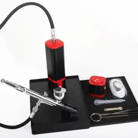 Casubaris 653998455385 Portable Mini Airbrush Kit With Holder Stable For Both Air Brush Pen And Rech