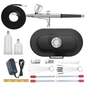 Cbvcbv 762849688718 Airbrush Kit 0.2/0.3/0.5mm Nozzle/sets With Air Compressor High Pressure