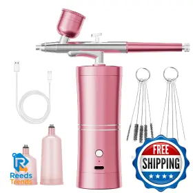 B0frrz6qs1 Cbvcbv Airbrush Kit With Compressor Portable Air Brush