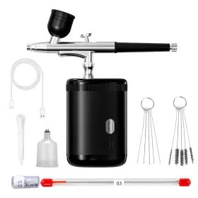 Gl-airbrush-12-02 Cbvcbv Airbrush Kit Handheld Spray Paint Gun With 0.3/0.5mm Nozzle Rechargeable Co