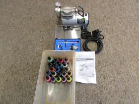 69434 Central Pneumatic Airbrush Compressor With Kit #69434 Paint