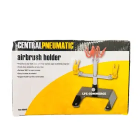 69449 Central Pneumatic New Table Top Airbrush Holder Station Stand Holds 4 Airbrushes Swivel Tilt Set