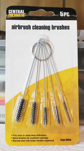 88166 Central Pneumatic 5 Pc Airbrush Cleaning Brushes Paint Spray Gun Pipe Cleaner