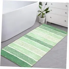 B030-10 Chardin Llc Cordural Stripe Bath Rug Runner With Skid Resistant Latex Spray