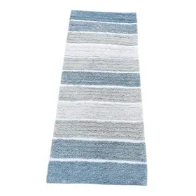 Chb030-1 Chardin Llc Cordural Stripe Bath Rug Runner With Skid Resistant 24 Inch X 60 Blues