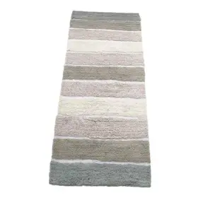 Chb030-3 Chardin Llc Cordural Stripe Bath Rug Runner With Skid 5ft X 2ft Gray-beige