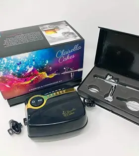 Clairella Cakes 720990982857 Airbrush Kit - With 5 Speeds. Ideal For And Cookie Decoration