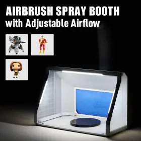 Co-z 719868889176 Portable Airbrush Paint Booth Kit For Home Diy Painting And Decoration 317cfm Vent