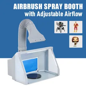 Co-z 719868889732 Portable Airbrush Booth With 317cfm Vent For Painting Models Figures Toys More