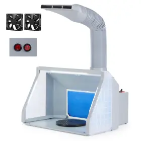 Psb-55lk-us Co-z Airbrush Spray Booth With Dual Fans Portable Paint For Airbrushi