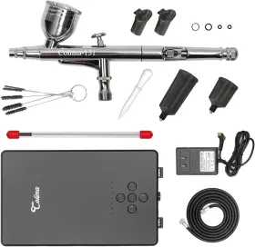 Xj300 Colima 445038642687 Airbrush Kit With Air Compressor 55psi High Pressure Brush Accesso