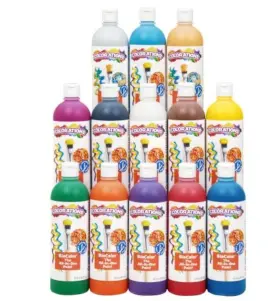 Colorations 191487012416 Paraben-free Biocolor Paint- Set Of 13 16oz. New