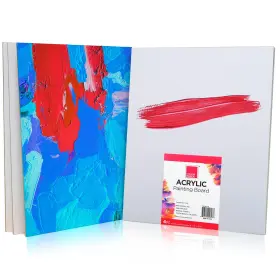 Cb09k3-04 Colour Block 4 Pcs Acrylic Painting Board 8x10 In 115 Pound 190gsm