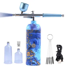 Cp-ab-00 Coopoy Cordless Air Brush Kit With Compressor Rechargeable Airbrush Machine Por