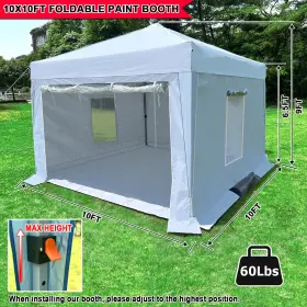 Cootentler 762736432745 10x10x9ft Waterproof Portable Paint Booth Rainproof Spray For Auto Parts #3