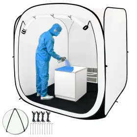 Cootentler 762736433124 Pop Up Paint Booth 6x6x6ft Portable Spray For Furniture And Auto Parts